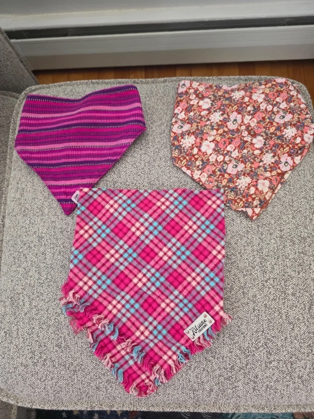 Lot of 7 Dog Bandanas and 3 Bowties